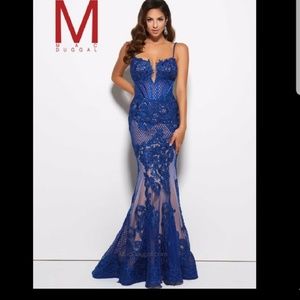 Mac Duggal royal blue cobalt gown